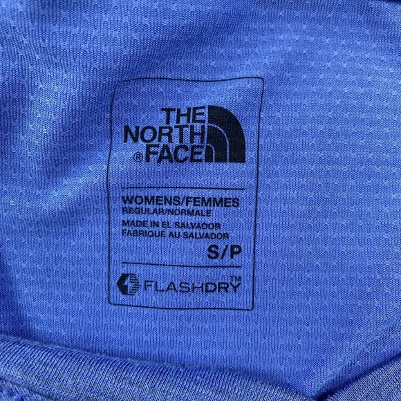 The North Face FlashDry Womens Blue V-Neck Short Sleeve Active Top Size S S/P - Picture 6 of 8